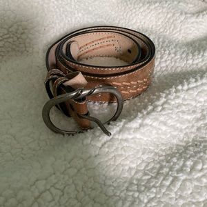 Brown belt with blue detailing